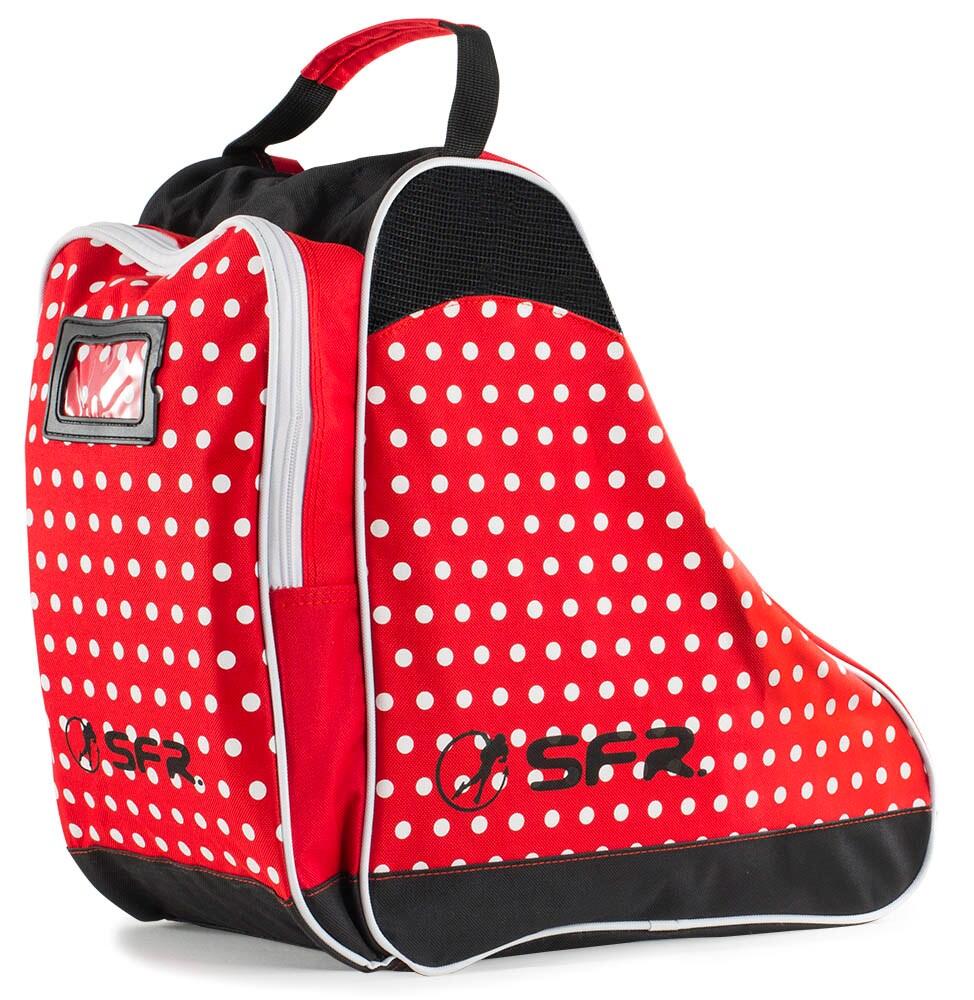Designer Ice/Roller Skate Carry Bag - Red Polka 3/3