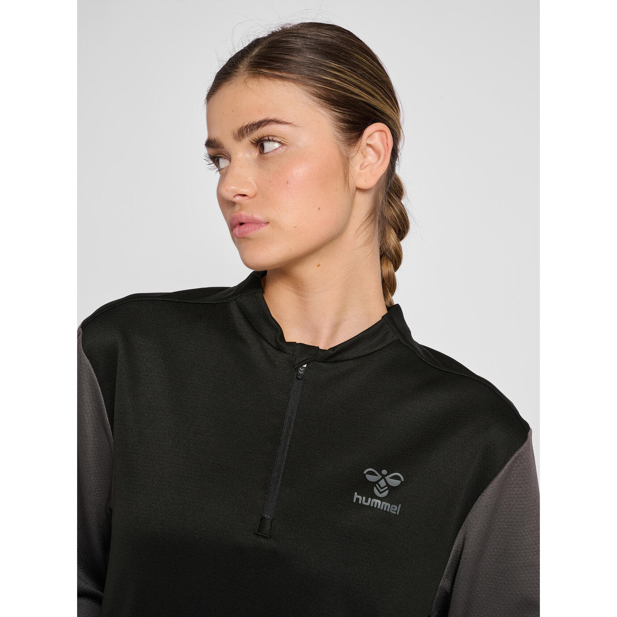 Hummel Felpa donna 1/2 zip in poliestere hmlONGrid