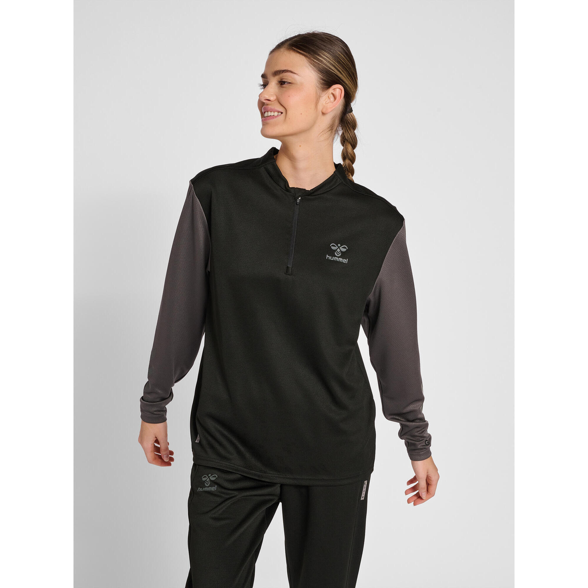 Bluza damska z zamkiem 1/2 z poliestru Hummel Off-Grid