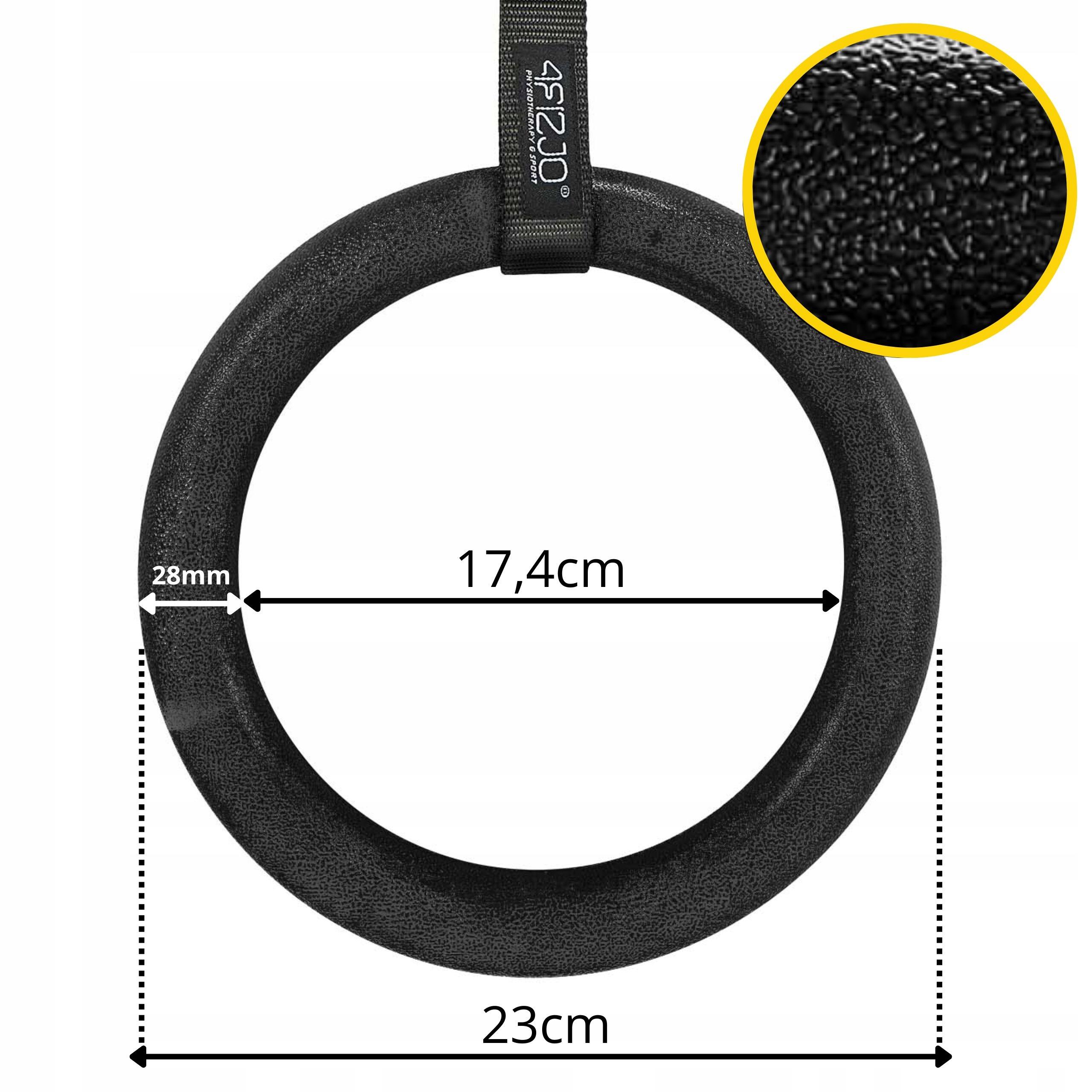 Unisex Fitness ABS Gymnastiekringen met 4.5m Verstelbare Riemen Classic Zwart 4/6