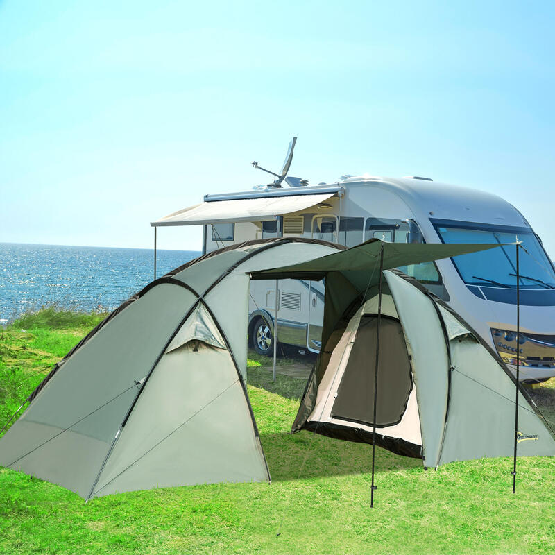 Tenda de Acampamento 480x220x190 cm Verde Outsunny