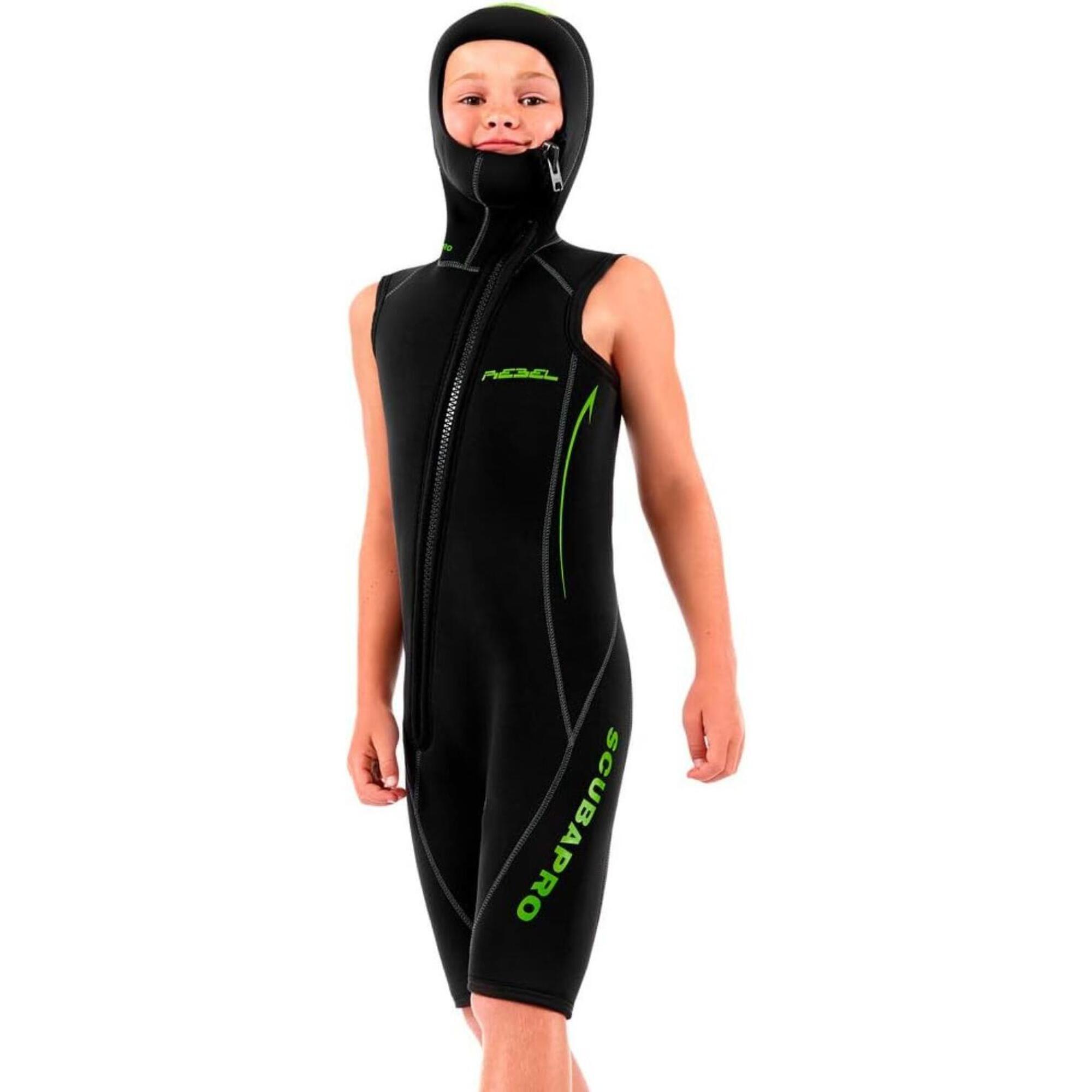 Scubapro - Combinaison À Capuche Scubapro Rebel Vest 5 Pour Enfants - Shorty De Glisse - Noir - 40 M - Decathlon