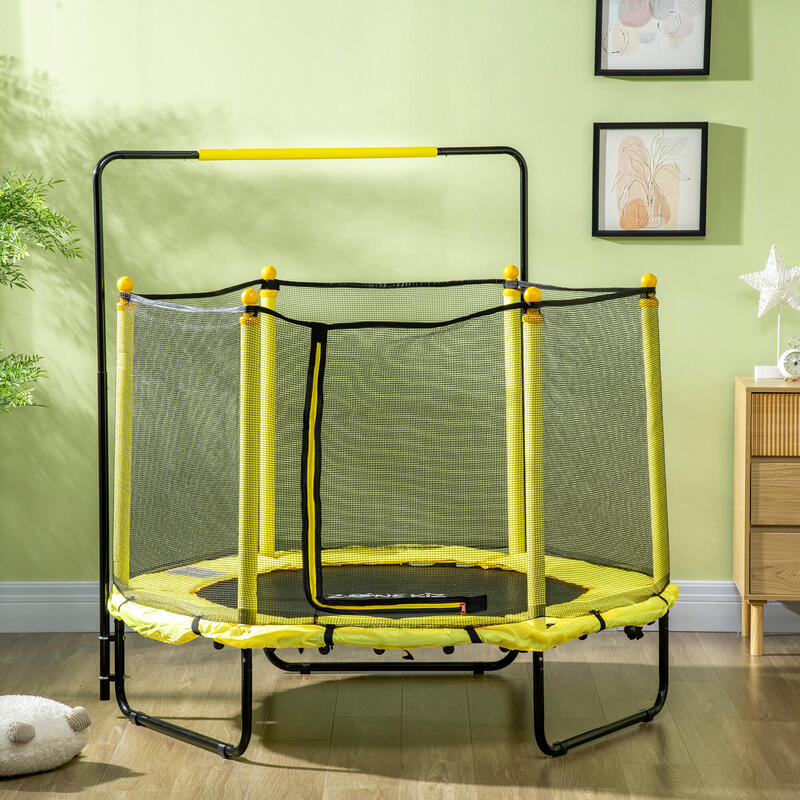 Cama Elástica Infantil ZONEKIZ 140x140x140 cm Amarillo