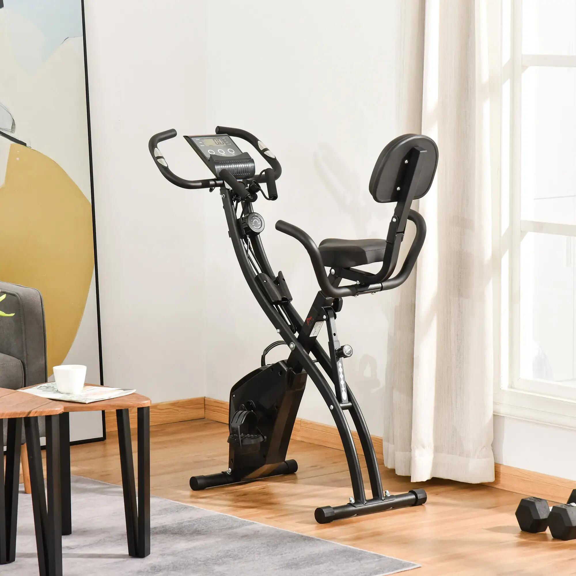 Vélo d'appartement cardio fitness pliable 3/4