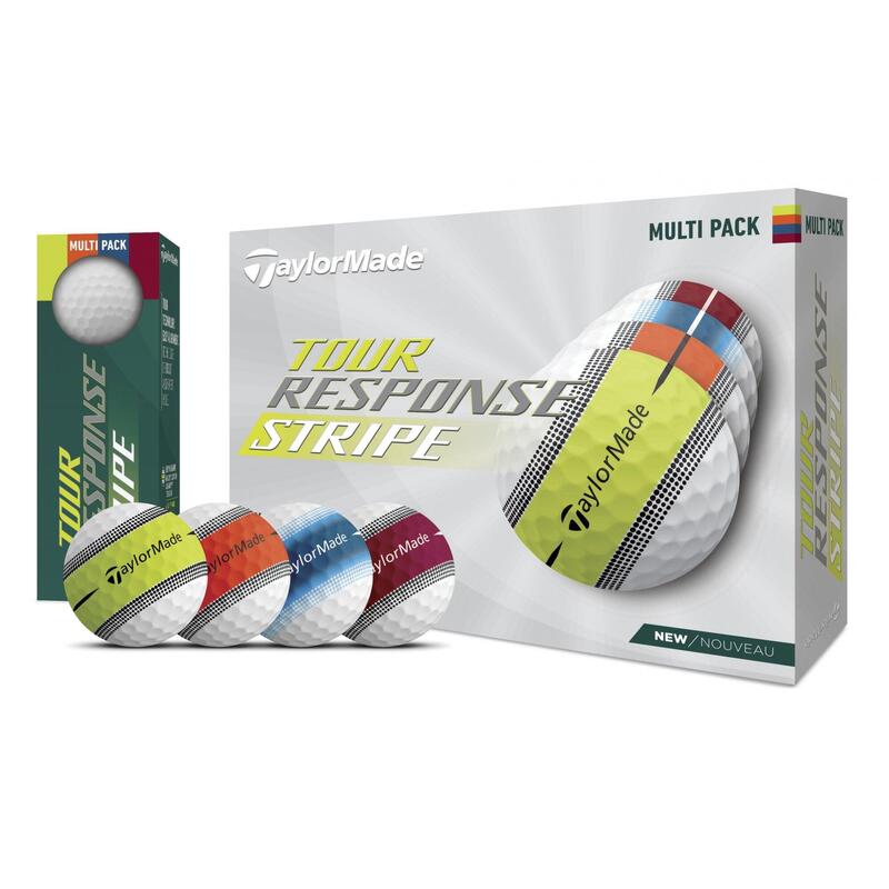 Palline da golf TaylorMade Tour Response Stripe, multicolore