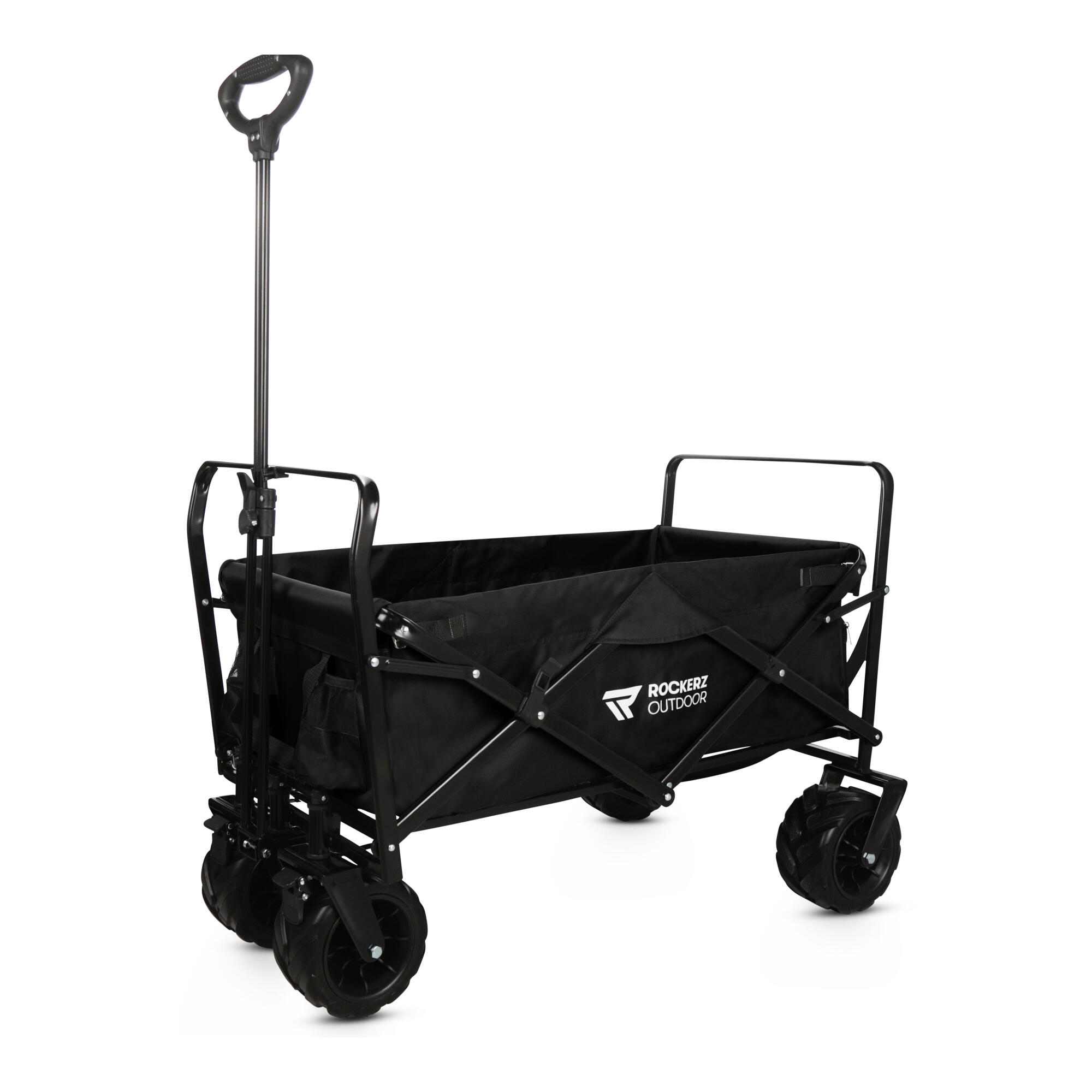 ROCKERZ OUTDOOR Bolderkar - Rockerz Outdoor Bolderwagen - Opvouwbaar - XL inhoud - Kleur: Zwart