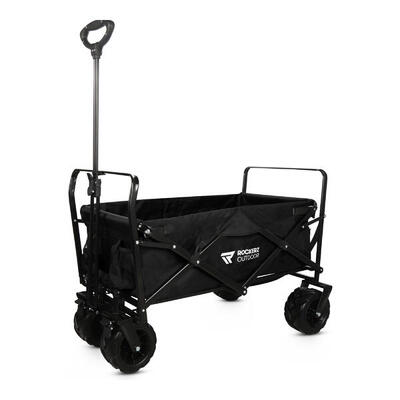 Bolderkar - rockerz outdoor bolderwagen - opvouwbaar - xl inhoud - kleur: zwart