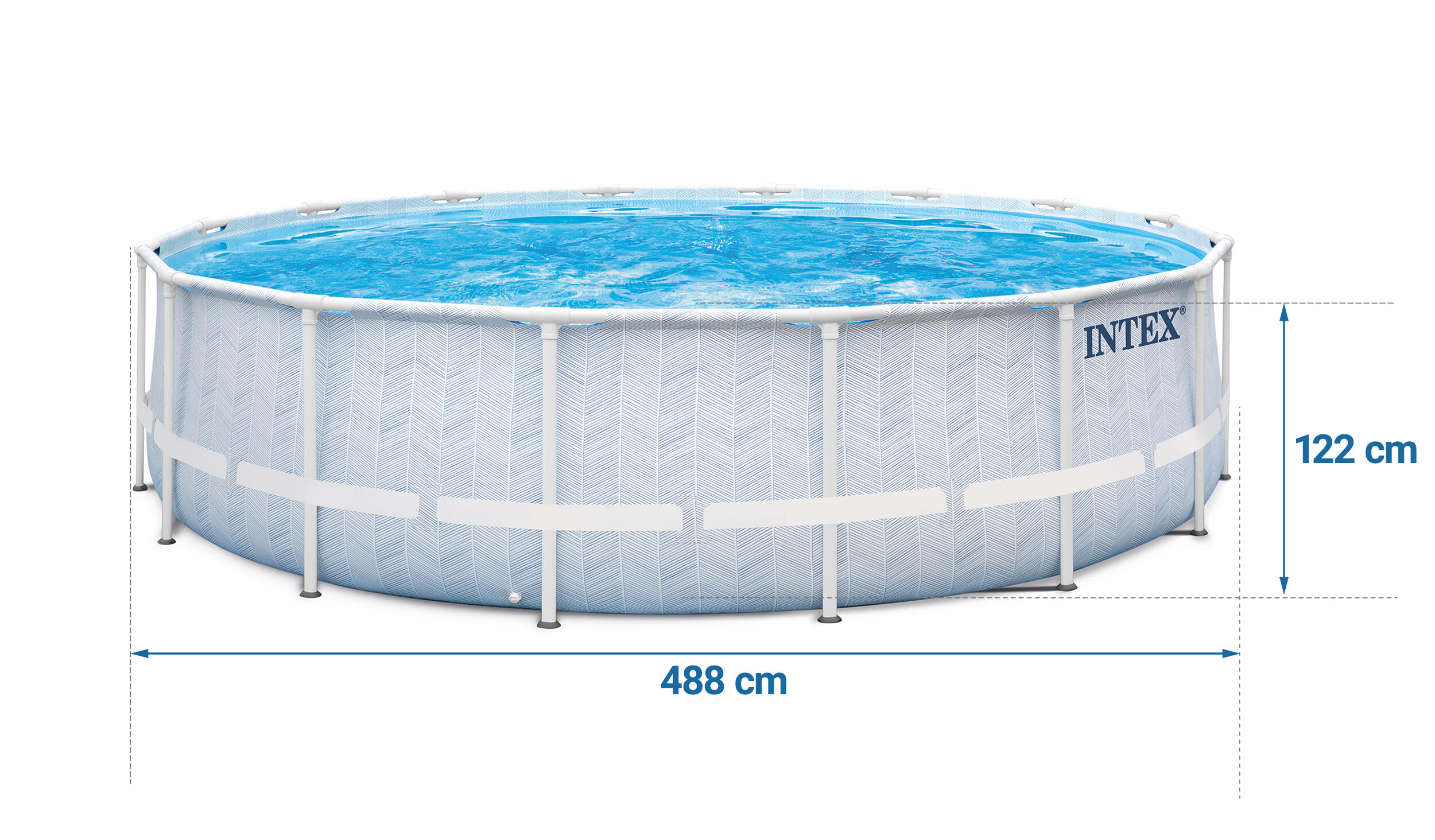 Piscina desmontable circular 19.156 L c/depuradora Chevron Prism Frame INTEX 7/7