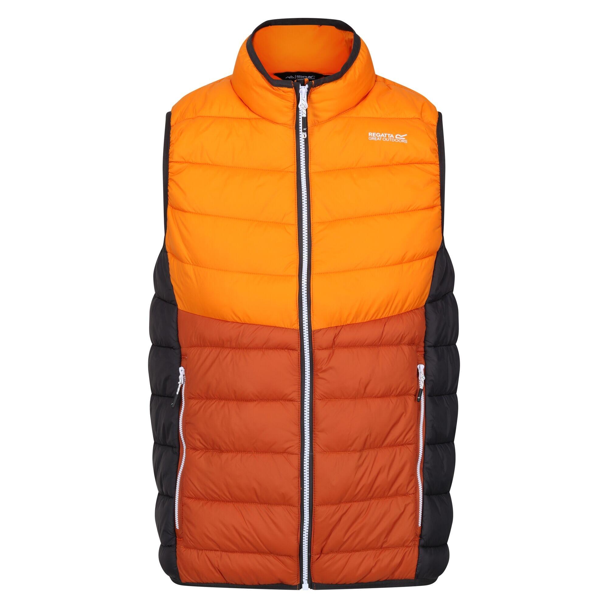 HARROCK Men's sleeveless jacket (Orange / Burnt orange)