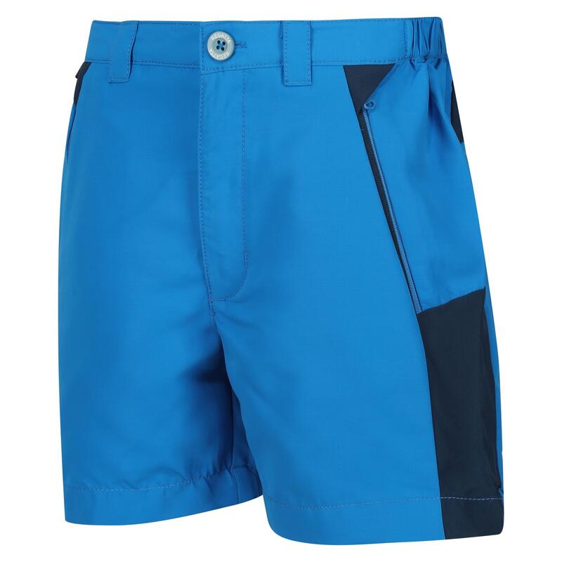 Pantalones Cortos Sorcer Mountain III para Niños/Niñas Azul Índigo, Ola Azul