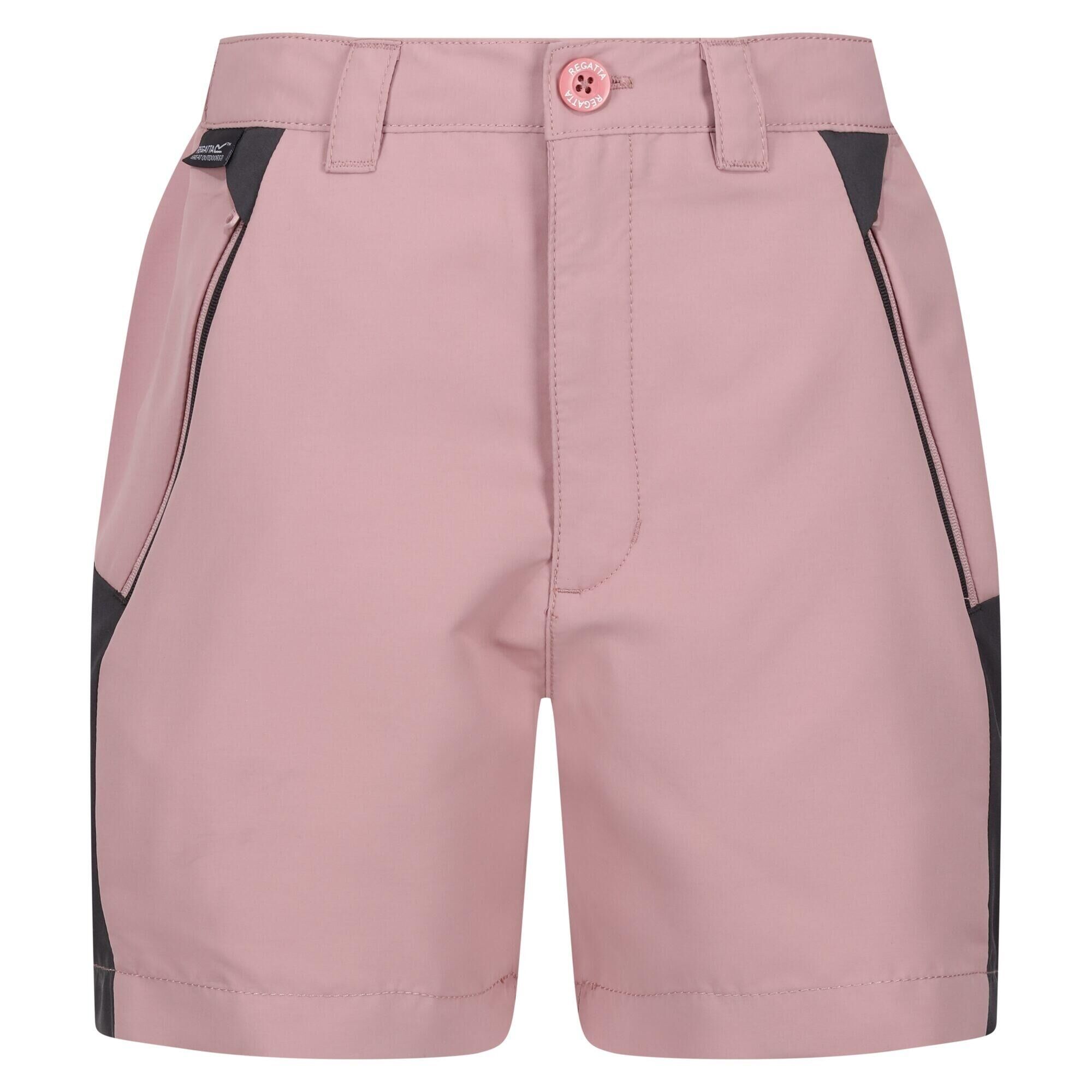 REGATTA Childrens/Kids Sorcer Mountain III Shorts (Dusky Rose/Seal Grey)