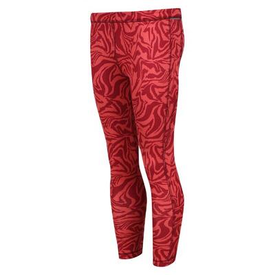 Kinder/kids barlia zebra print winterlegging (mineraal rood)
