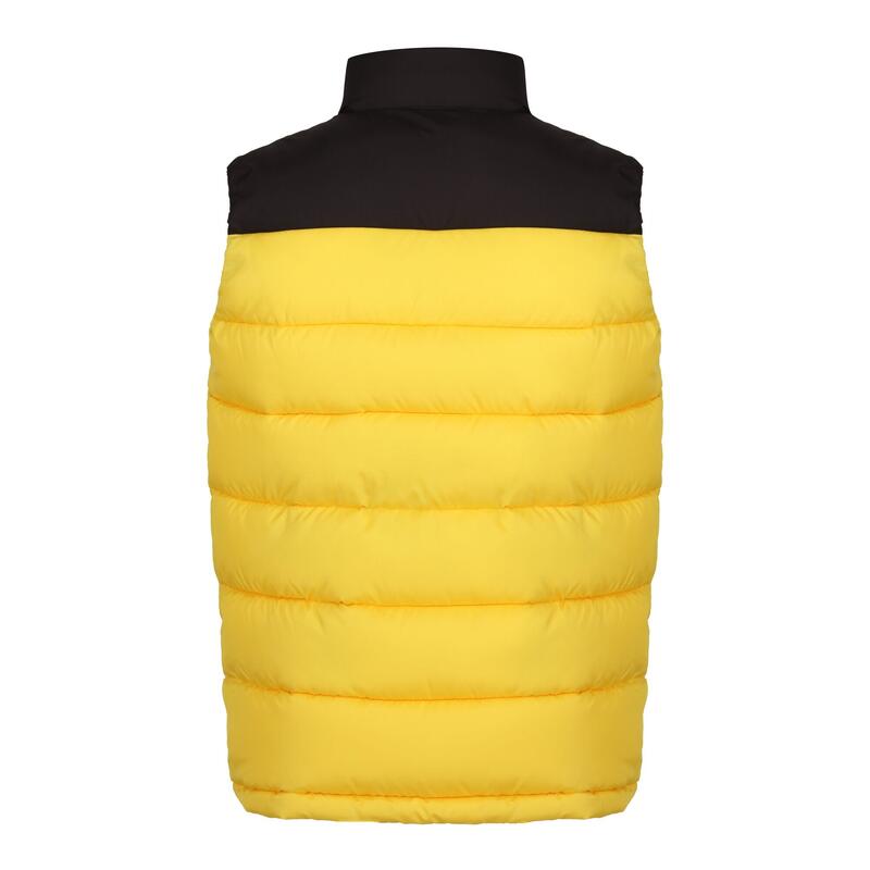 Heren Vintage Colour Block Gilet (Zonne/Zwart)