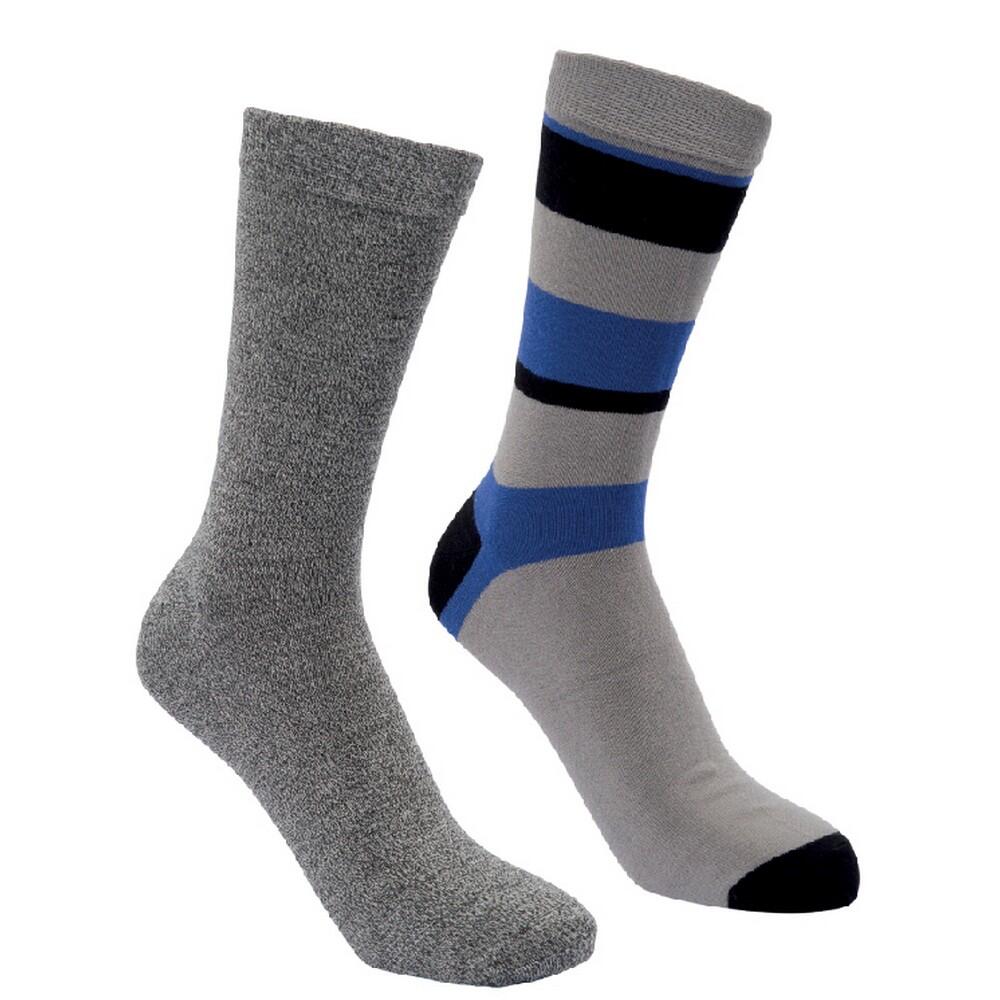 TRESPASS Unisex Adult Cinque Socks (Pack of 5) (Black/Grey/Navy)