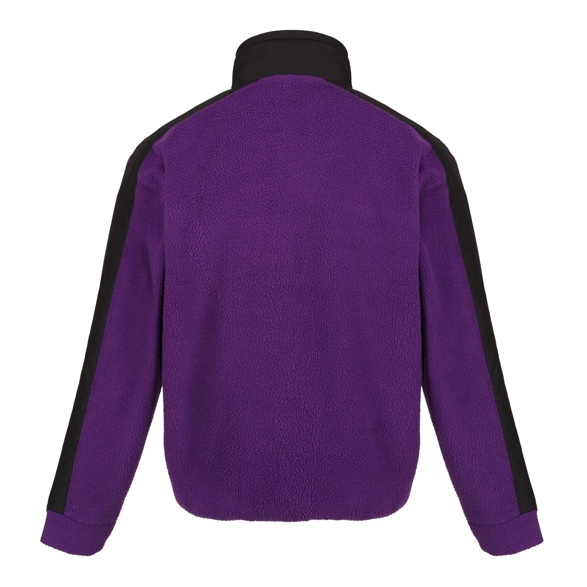 Mens Vintage Fleece Top (Juniper Purple/Black) 2/5