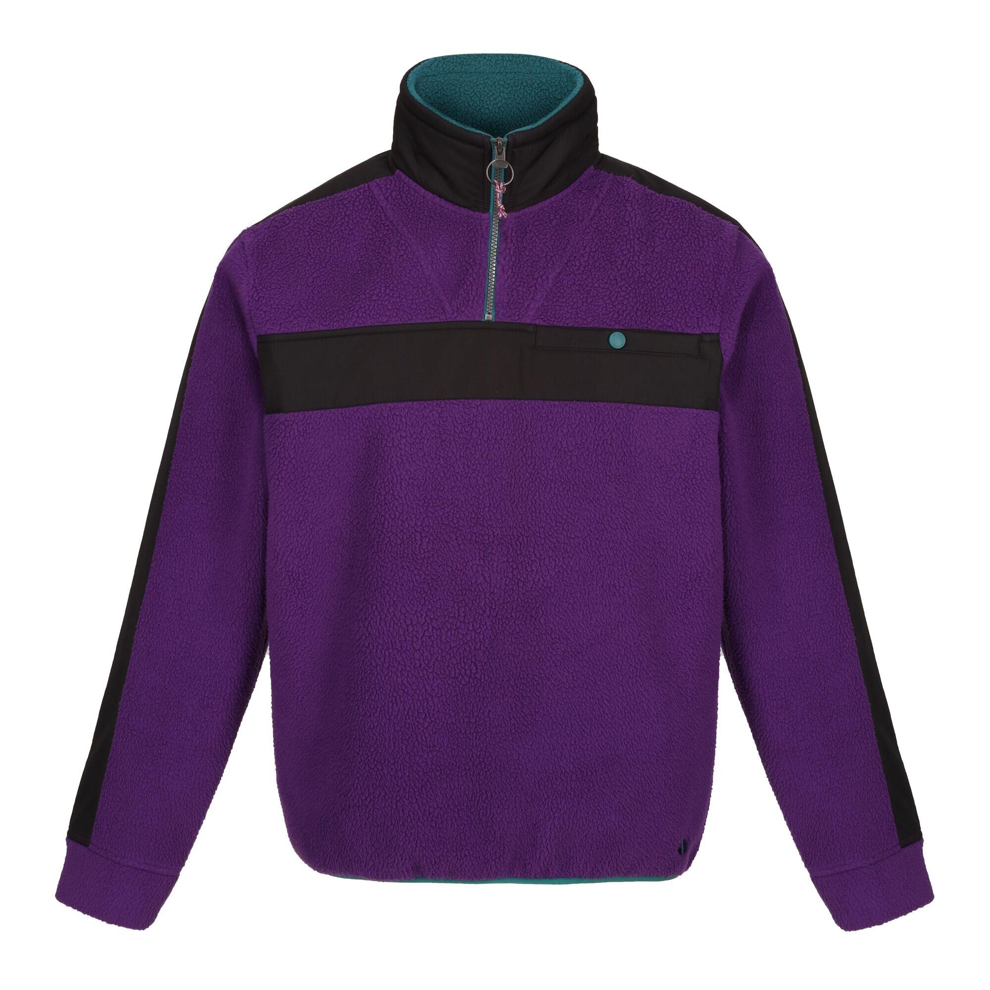 REGATTA Mens Vintage Fleece Top (Juniper Purple/Black)