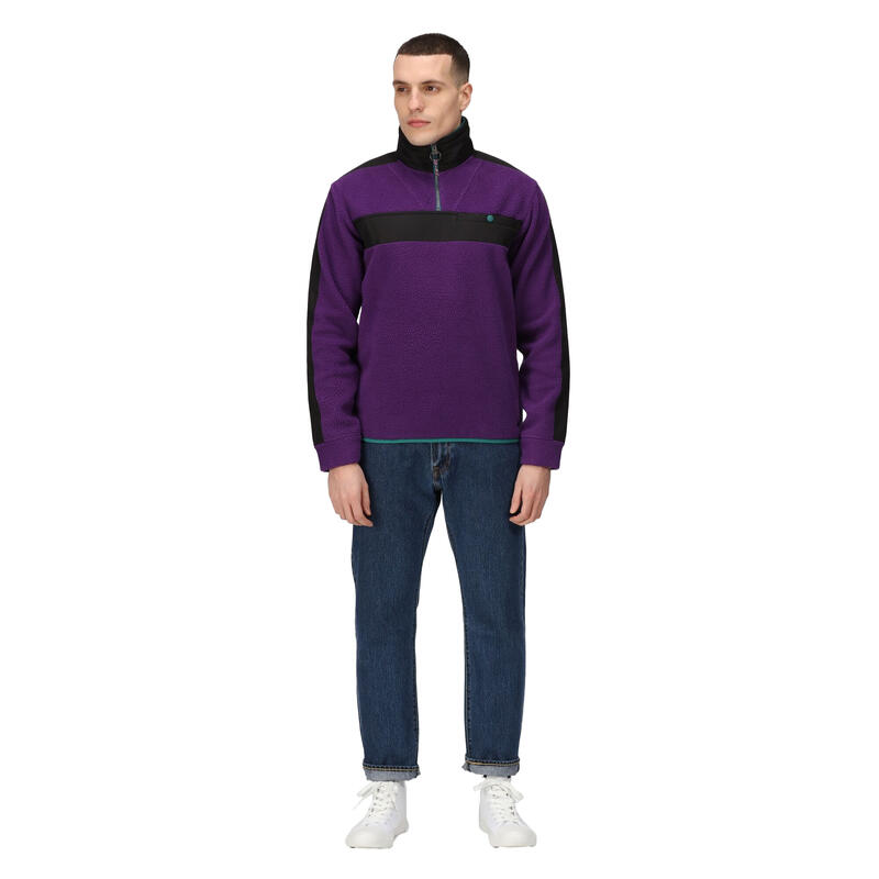 Haut polaire VINTAGE Homme (Violet foncé / Noir)