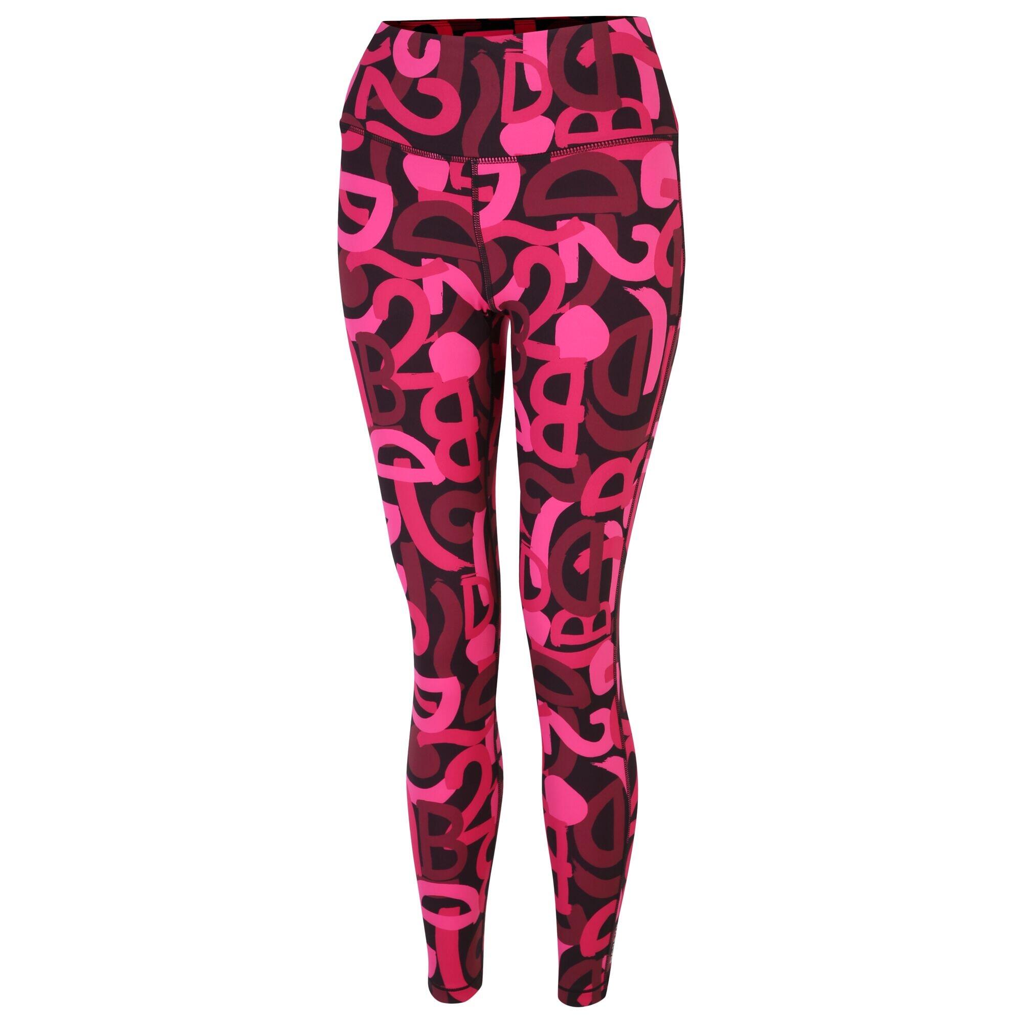 Womens/Ladies Influential Graffiti Lightweight Leggings (Pure Pink) 3/5