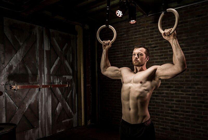 Tunturi Turnringe Gym Rings aus Holz Beige 4/6
