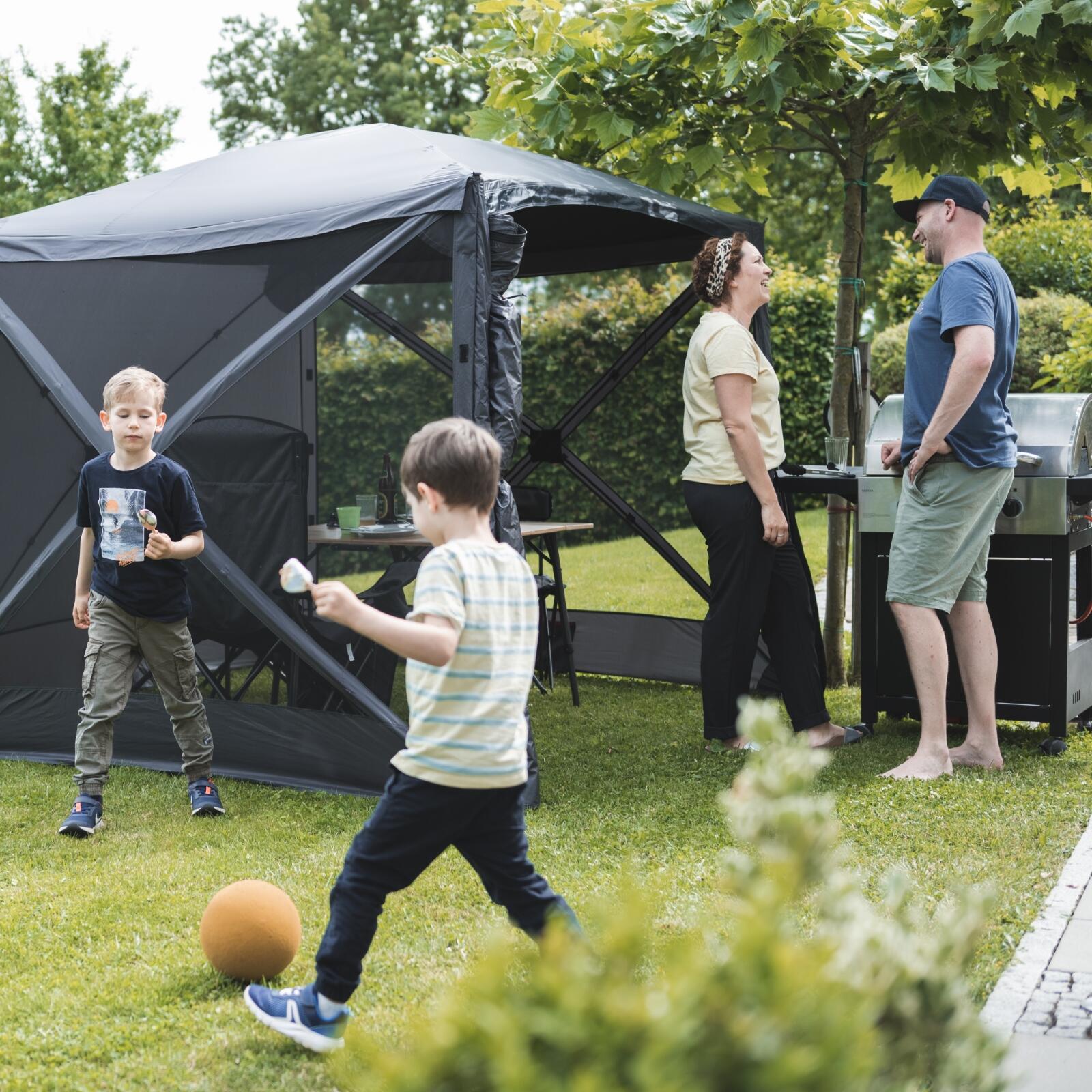 Abri de camping instantané - 2,4 x 2,1 m - protection UV80 - Quick Hub Square 5/6