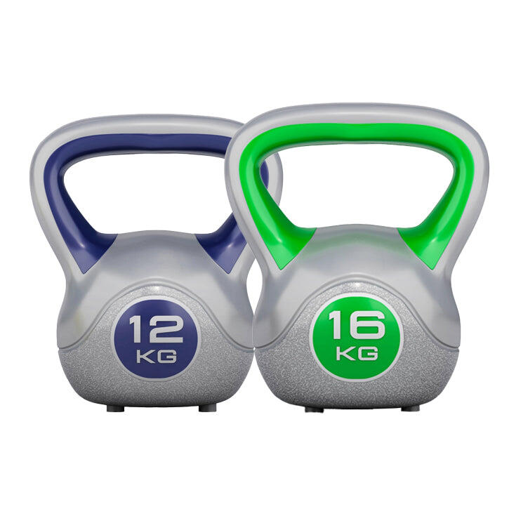 Kettlebell Set - Kunststof Trendy - 12 kg & 16 kg - Set van 2