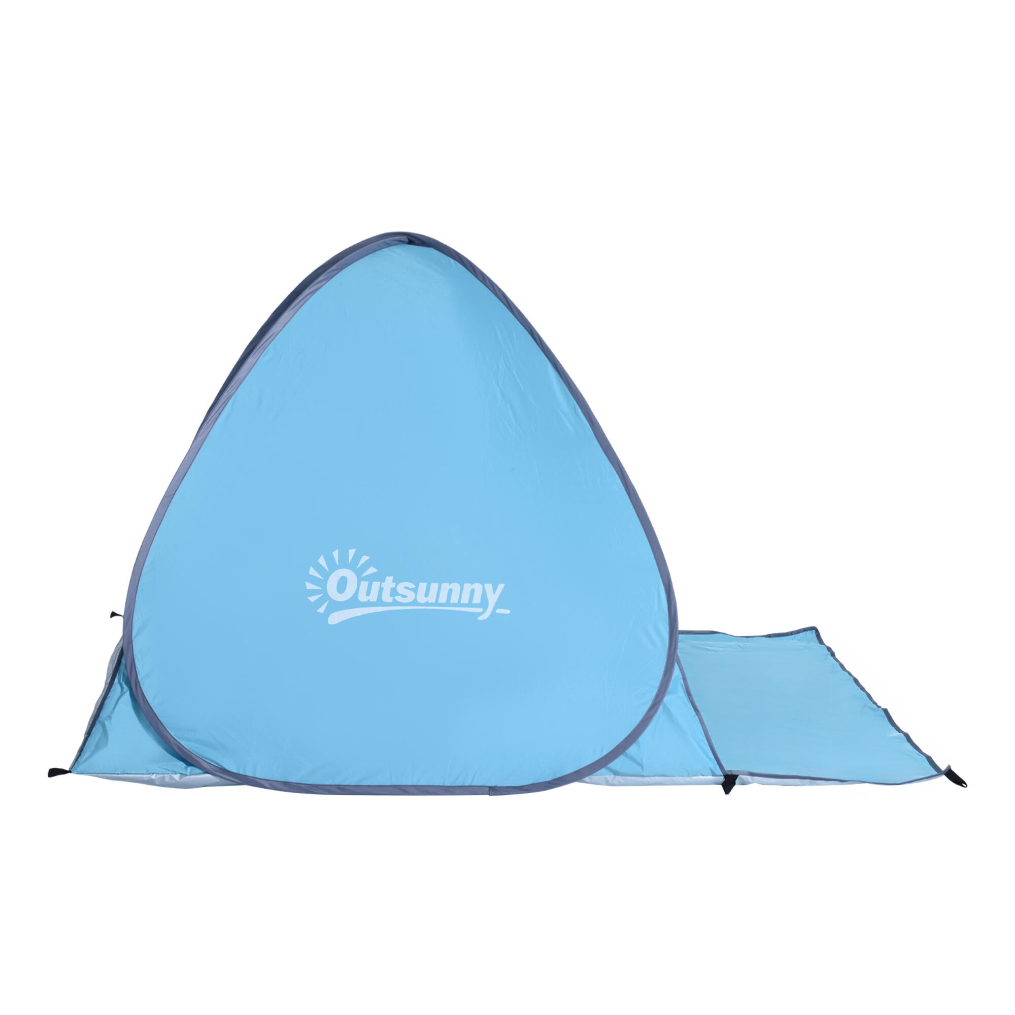 Tienda de Campaña Outsunny 200x150x119 cm Azul 5/7