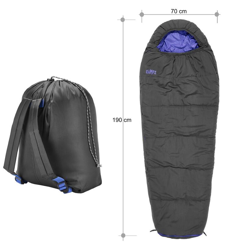 Mumienschlafsack Blue Verstellbar 190 cm Kinder Schlafsack 1,2 kg