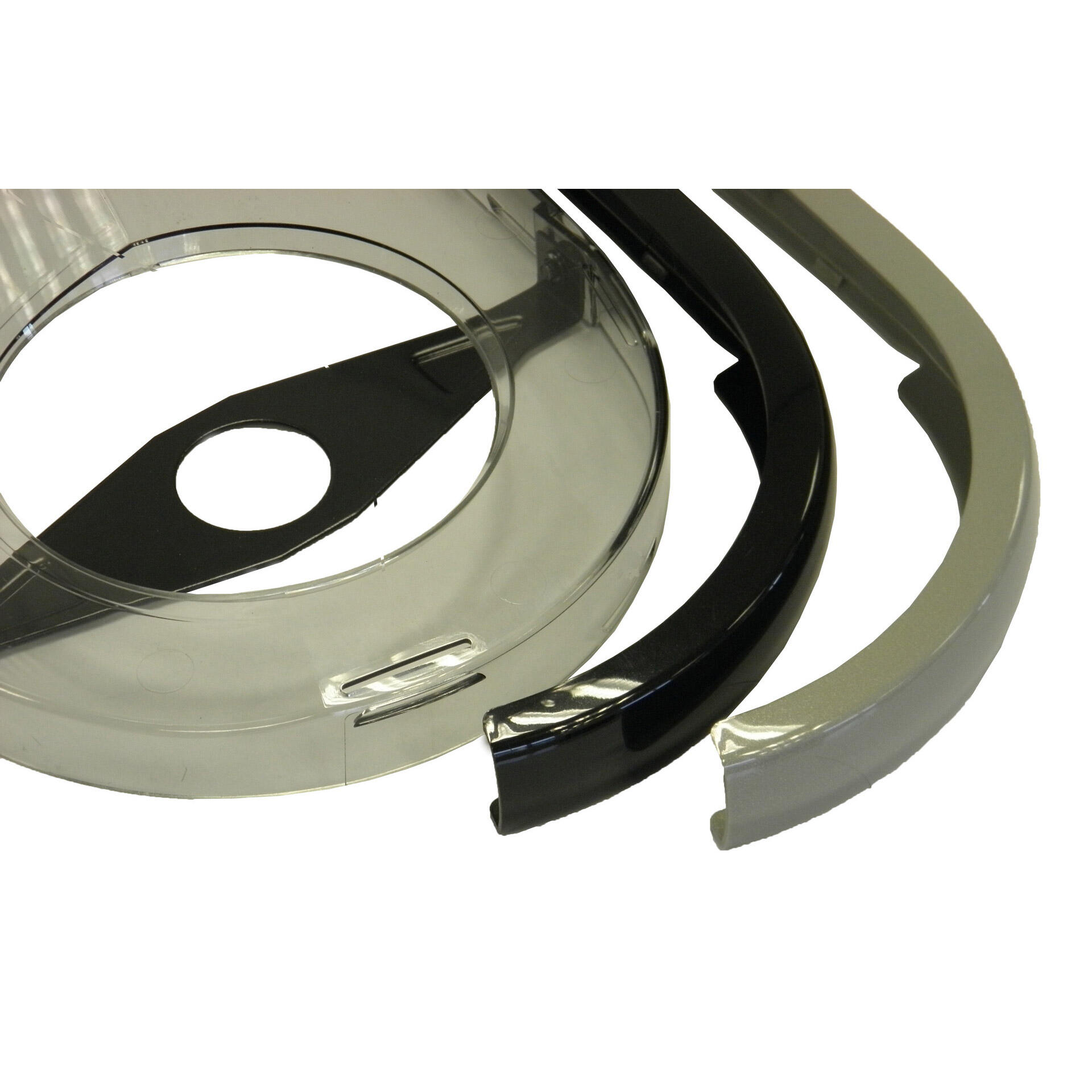 Kettingscherm Scope 2 voor 44 tands tandwielen - lichtgrijs met zwarte rand 4/5