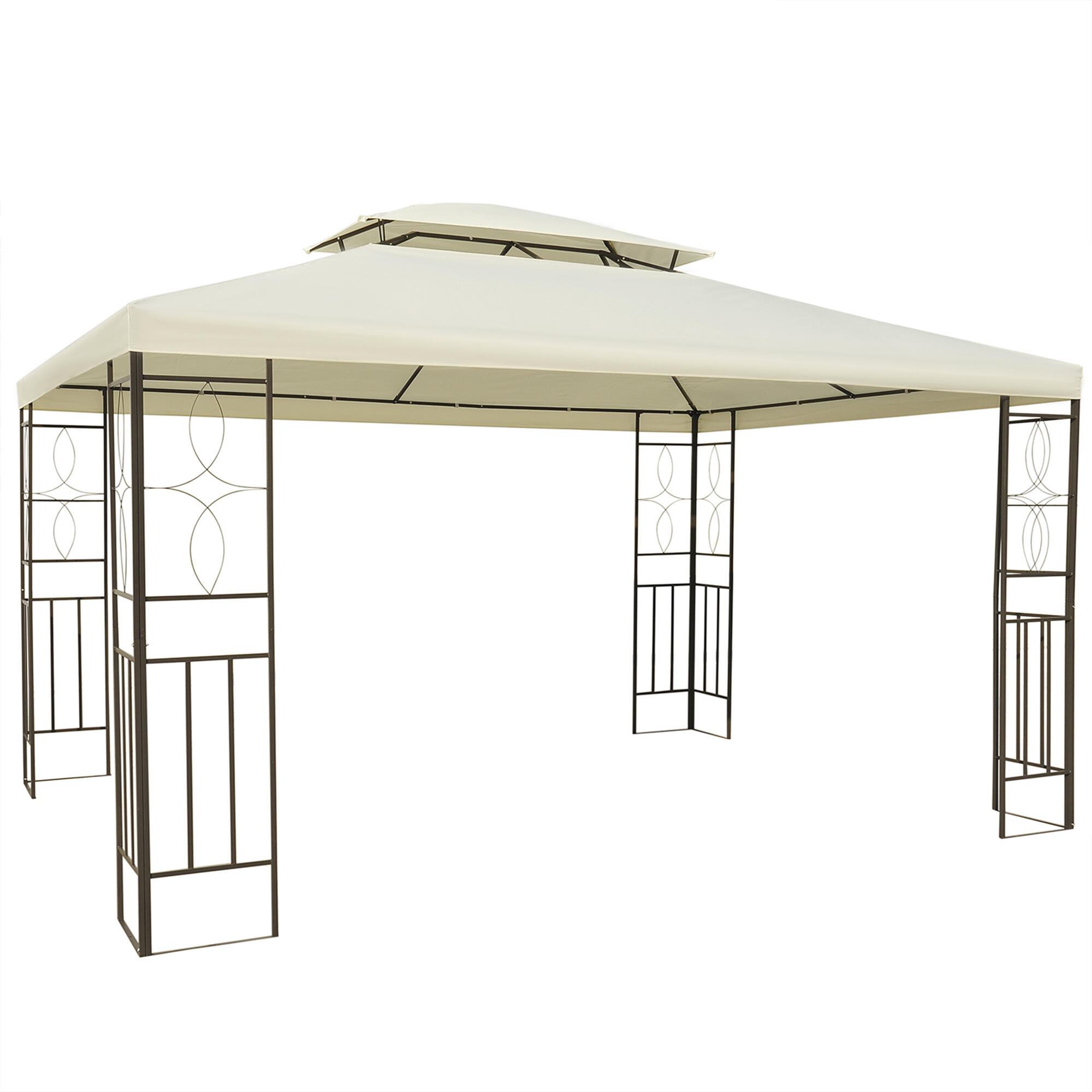 Pérgola exterior 3x4x2,65m creme outsunny