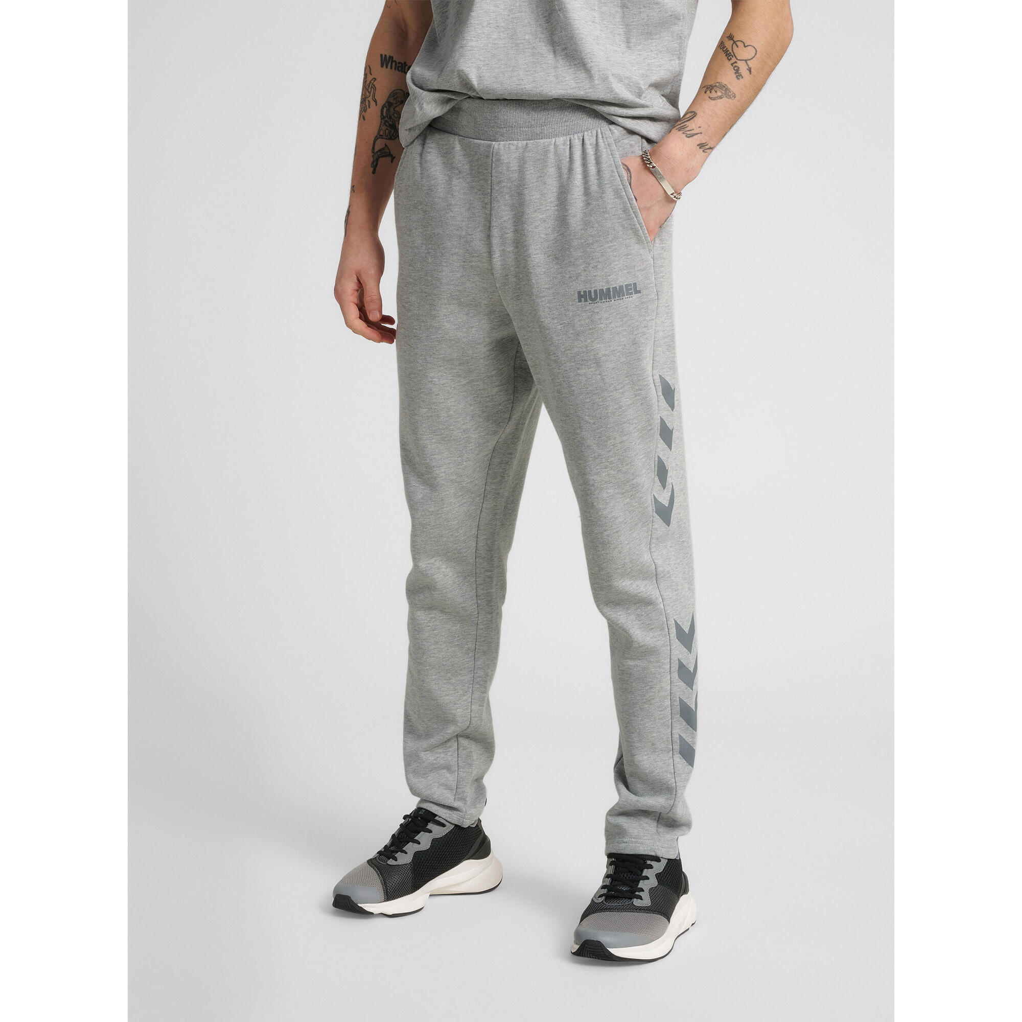 Hummel - Fermeture À Cordon Pantalon Hmllegacy Homme Hummel - Pantalons - Gris|noir - S - Decathlon