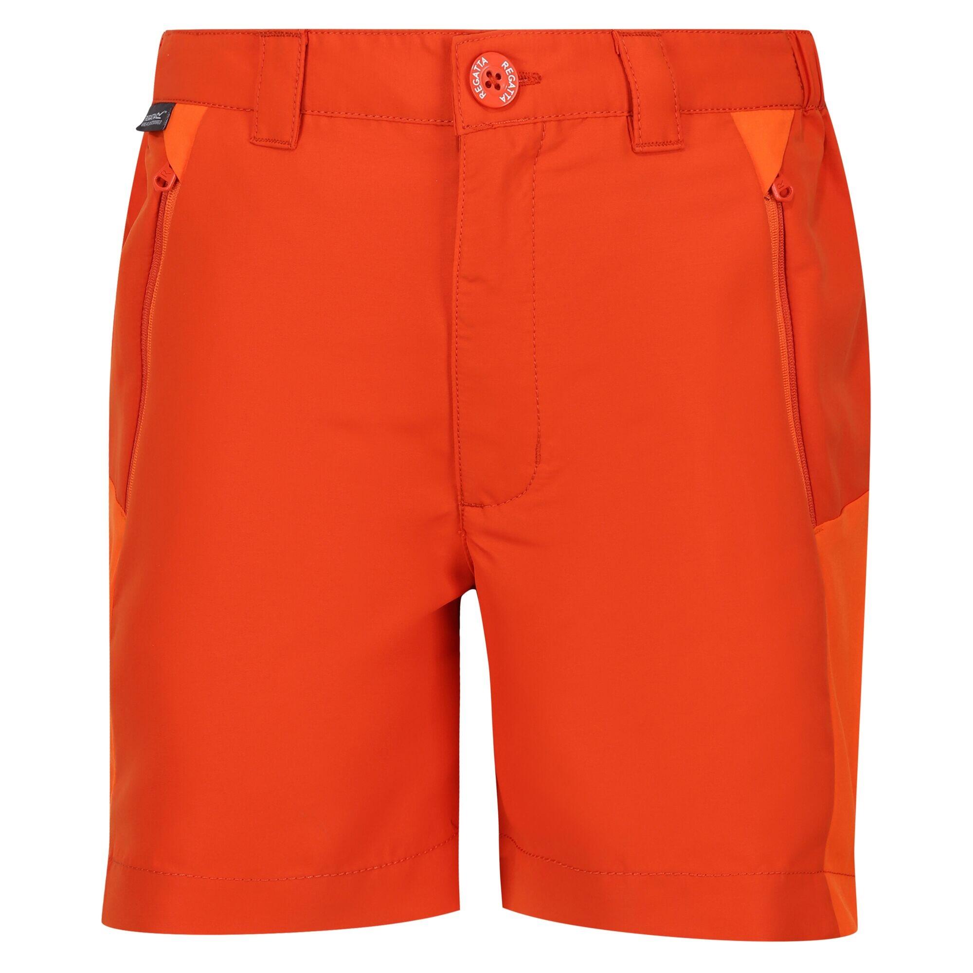 REGATTA Childrens/Kids Sorcer Mountain III Shorts (Rusty Orange/Blaze Orange)