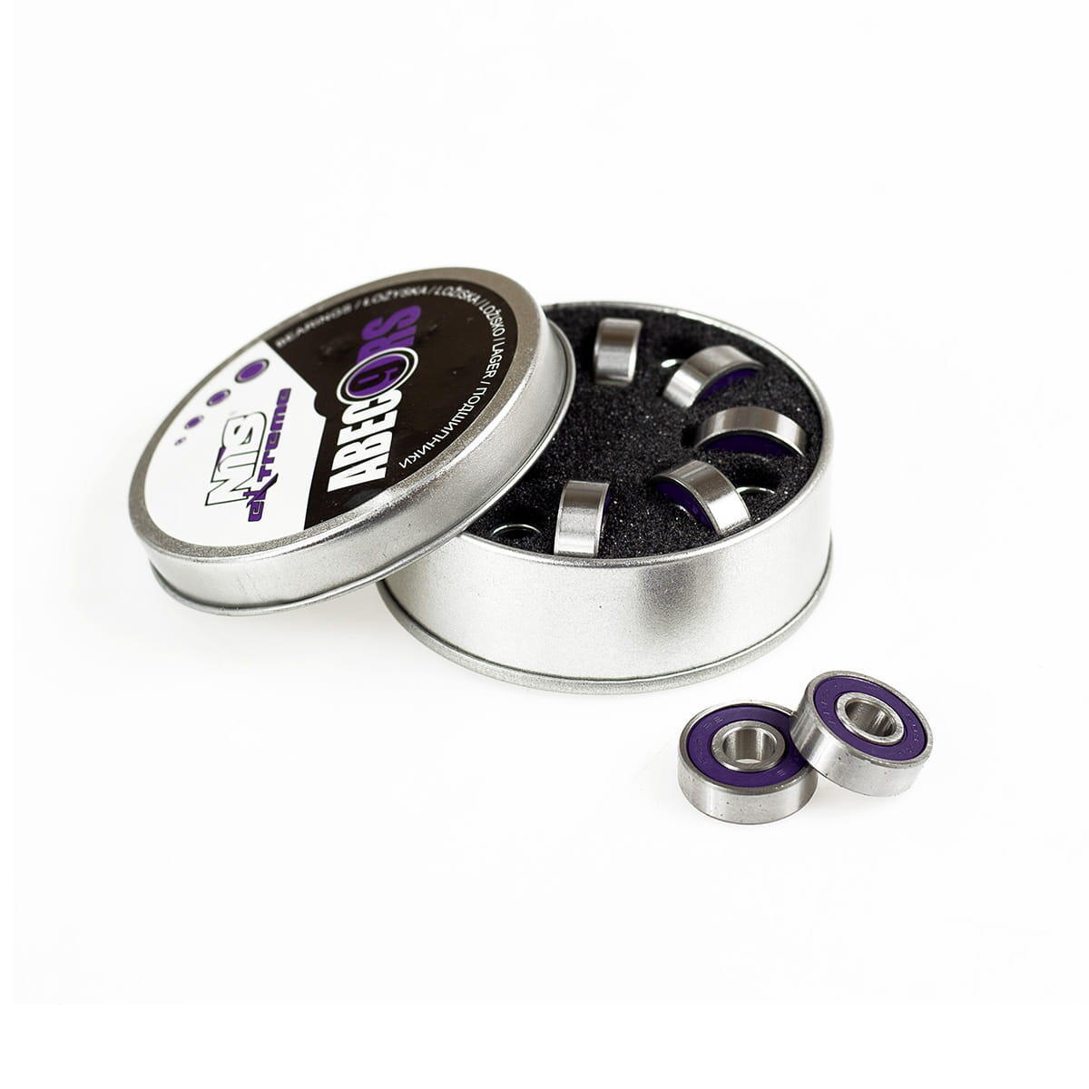 Łożyska (8 szt.) ABEC-9 RS Graphit Chrome Nils Extreme 6/7