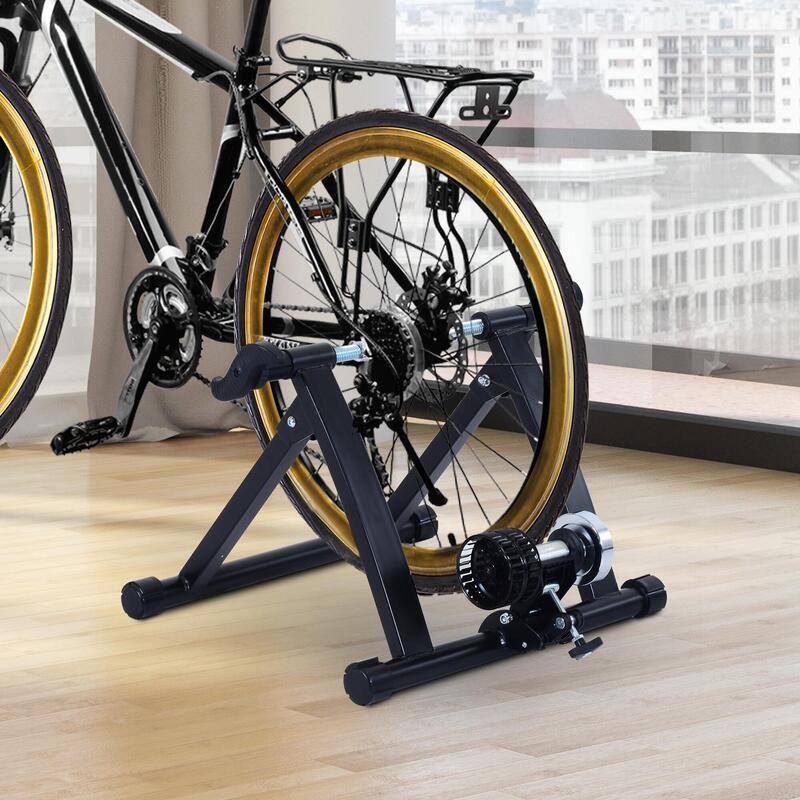 Rodillo Entrenamiento Bicicleta HOMCOM 54.5x47.2x39.1 cm Negro