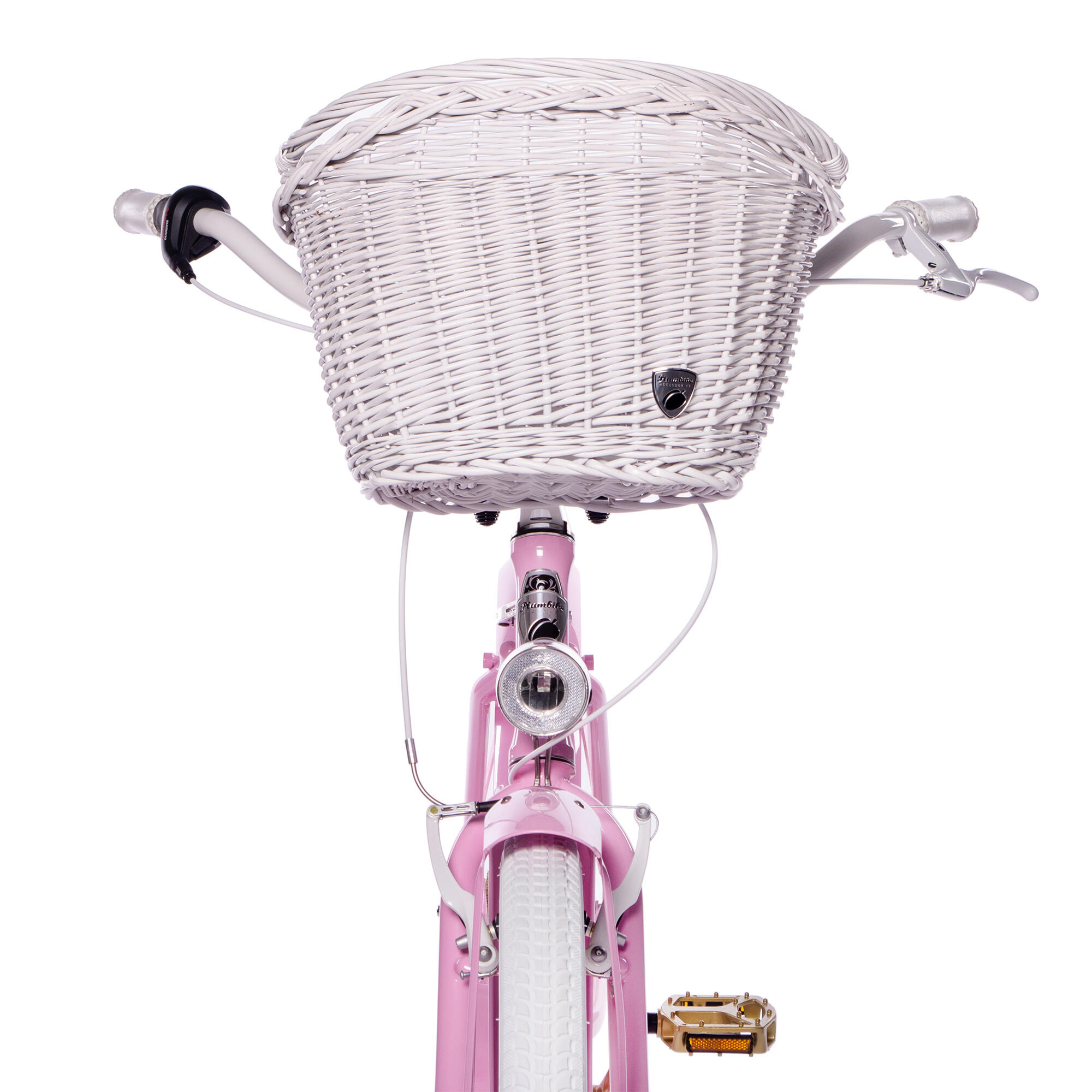 Rower miejski damski Plumbike La Donna  Golden Rose 7B z hamulcem v-brake/kosz 2/7