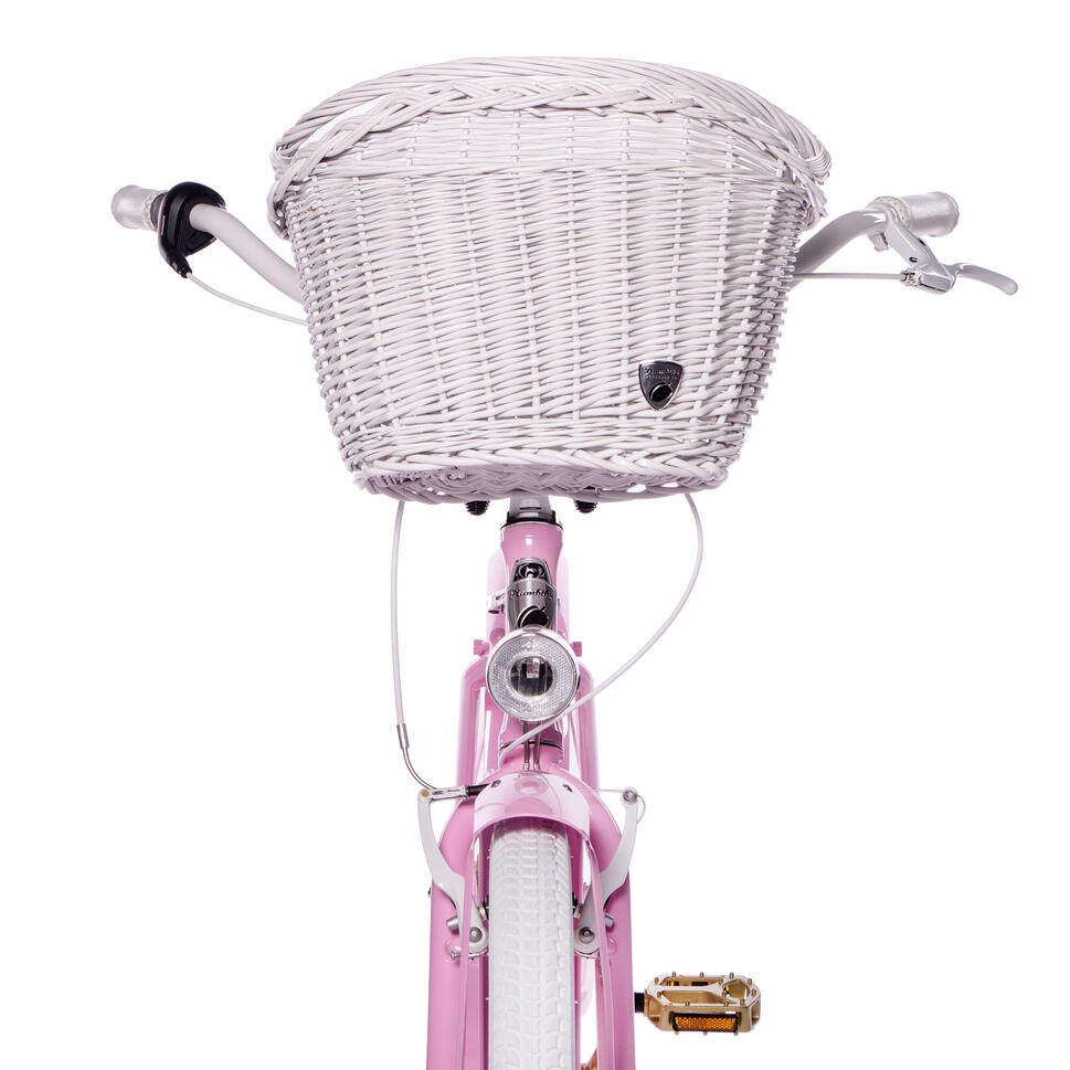 Rower miejski damski Plumbike La Donna Golden Rose 7B z hamulcem v-brake/kosz