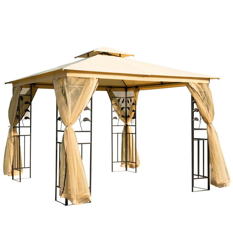 Carpa de Jardín Outsunny 300x300x280cm Beige