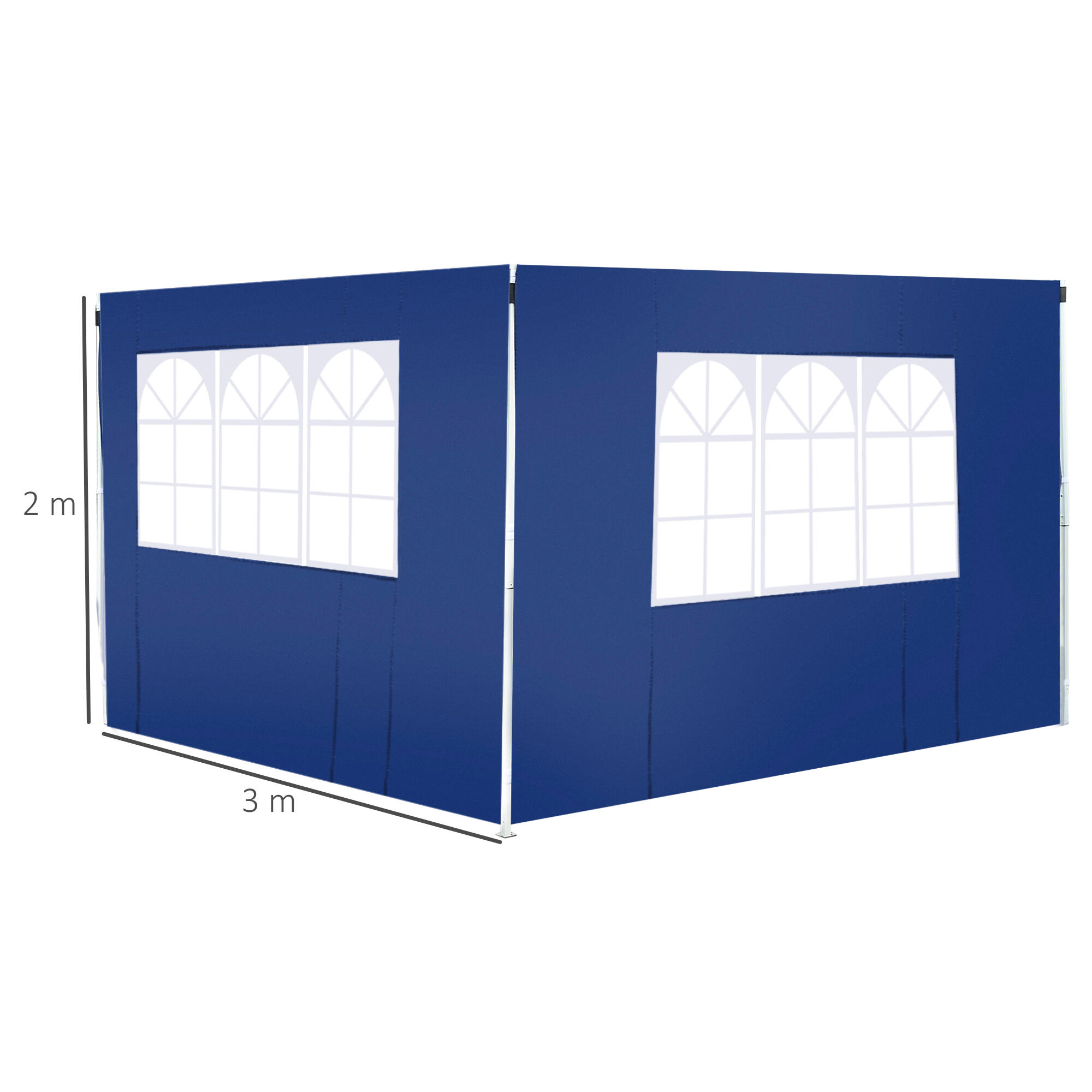 Paredes Laterais para Tenda Azul 3/7