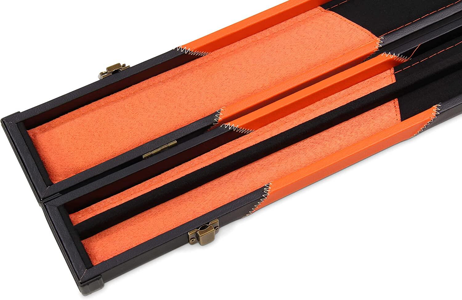 Baize Master ORANGE ARROW 2pc Deluxe Snooker Pool Cue Case with Matching Interi 7/7