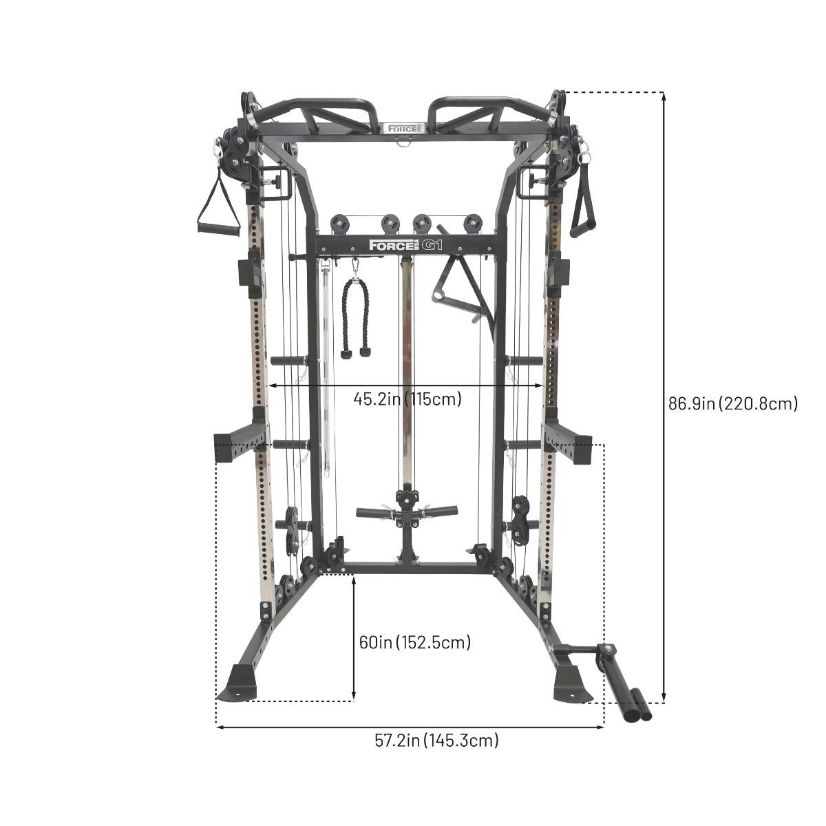 G1® V2 All-In-One Trainer - Máquina Multifunción: Rack + Sistema de Poleas Force 4/5