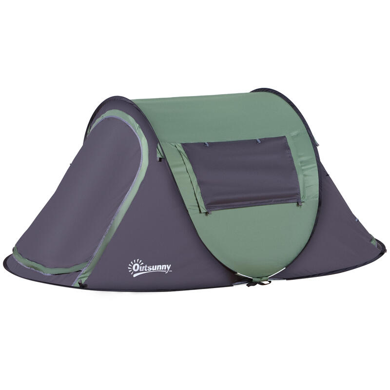 Tenda Campismo Outsunny 250x150x100 cm Verde