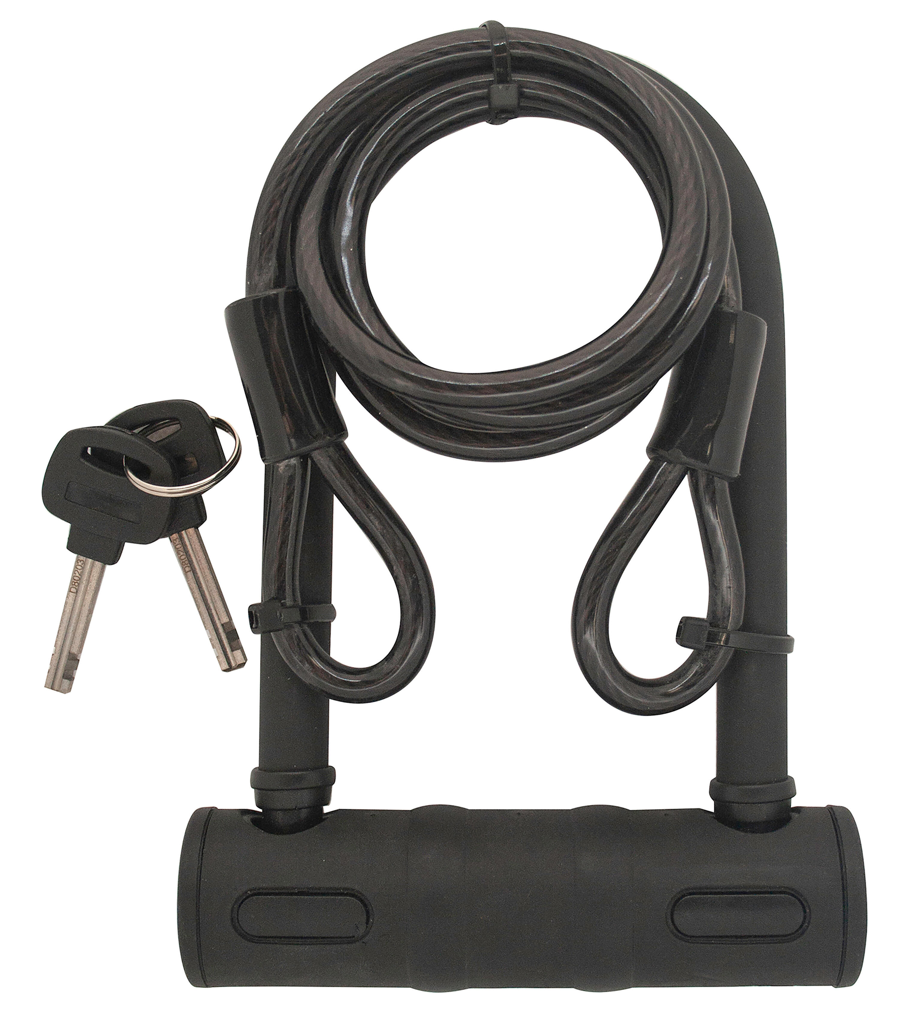 COOLRIDE U-slot met sleutels 145 x 80 mm + kabel 100 cm Ø 8 mm