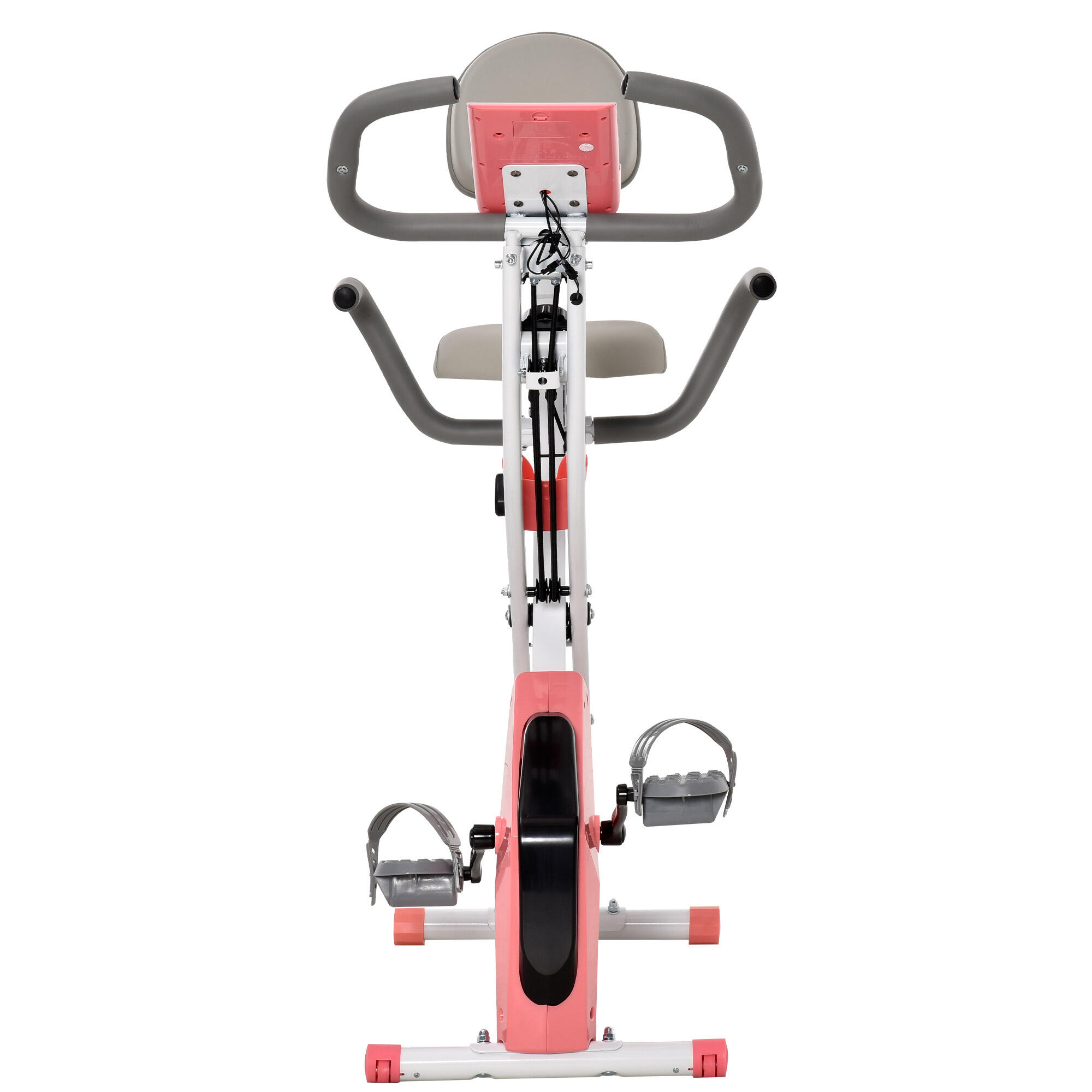 Bicicleta Estática 51x97x115cm Rosa e Branco HOMCOM 5/7