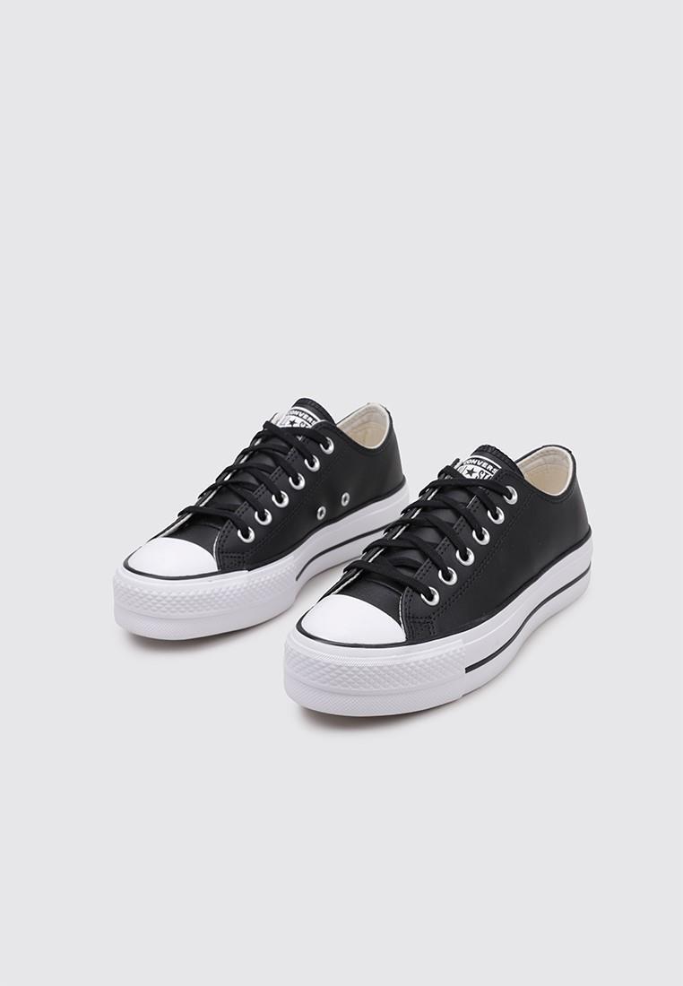 Baskets pour femmes Converse All star lift clean en cuir noir 2/7