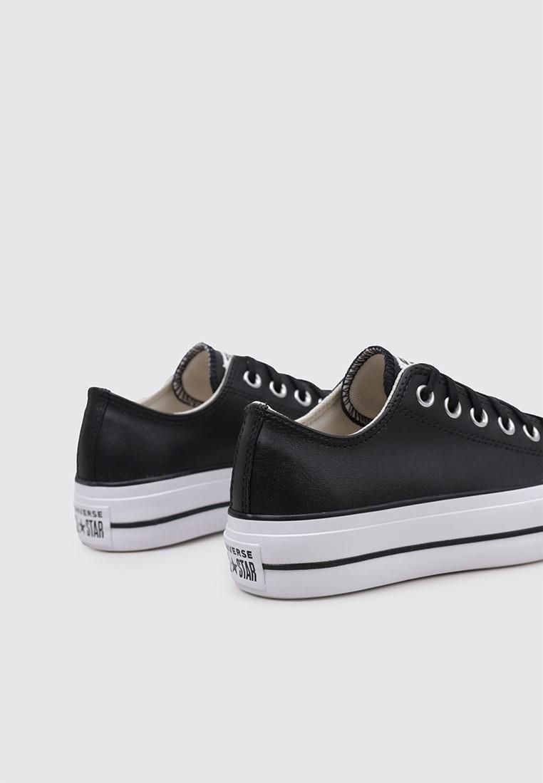 Baskets pour femmes Converse All star lift clean en cuir noir 4/7