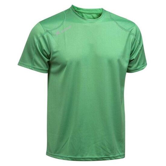 Camiseta Running Manga Corta para Niños Asioka Amarillo Flúor Transpirable