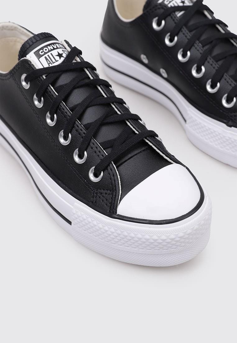 Baskets pour femmes Converse All star lift clean en cuir noir 3/7