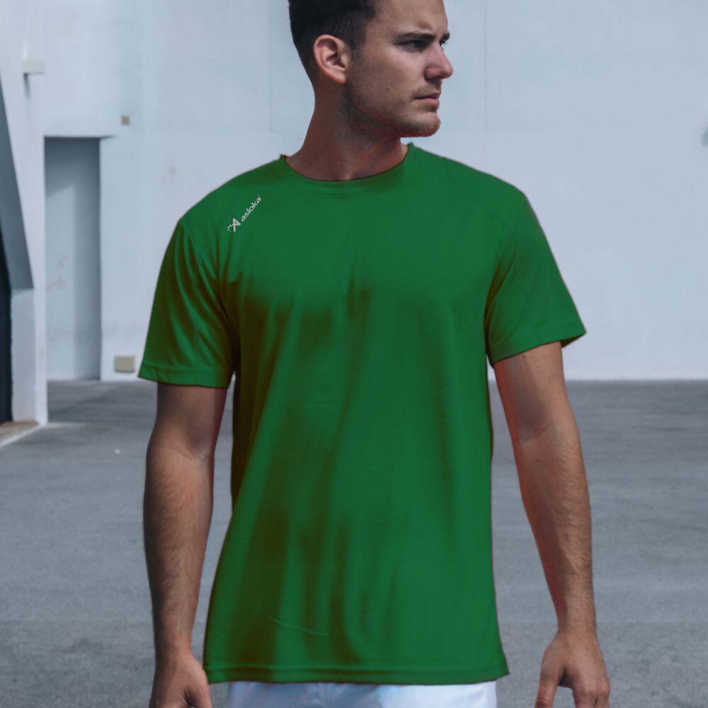 Camiseta Running Manga Corta Hombre Asioka Río Verde Transpirable 3/7