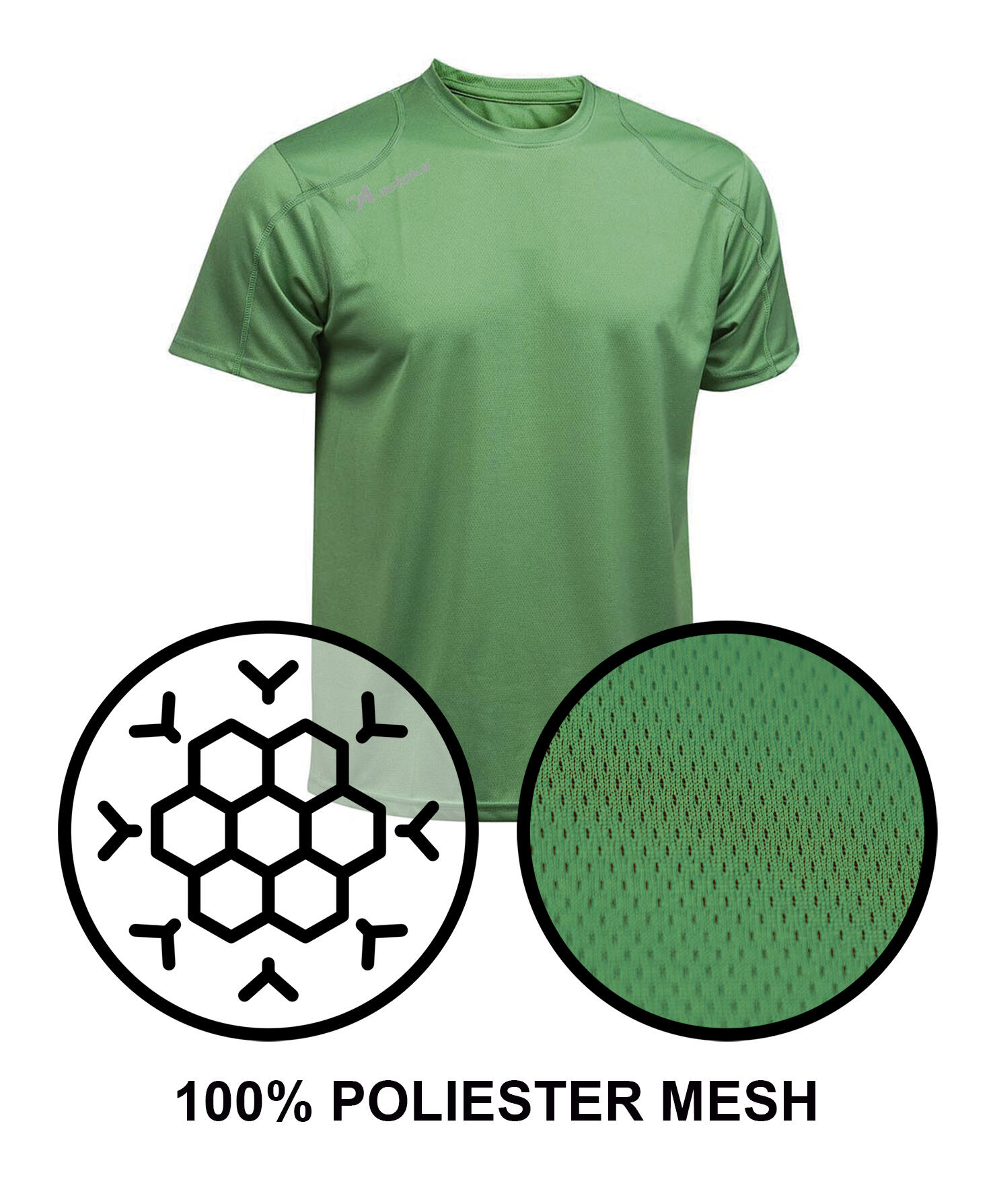 Camiseta Running Manga Corta Hombre Asioka Río Verde Transpirable 6/7