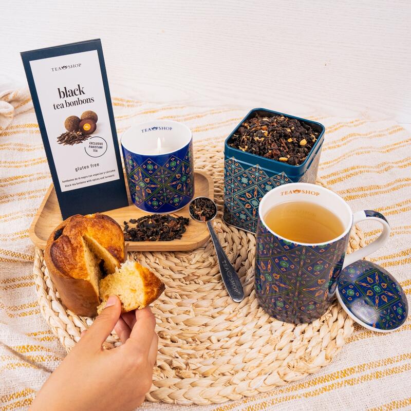 Tea Shop Taza de Té con filtro y tapa Mug Classic Marrakech Taza de porcelana