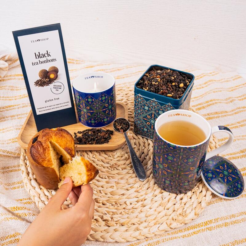 Tea Shop Té Oolong (azul) Italian Panettone 500g Créme Brûlée Cremoso y Dulce